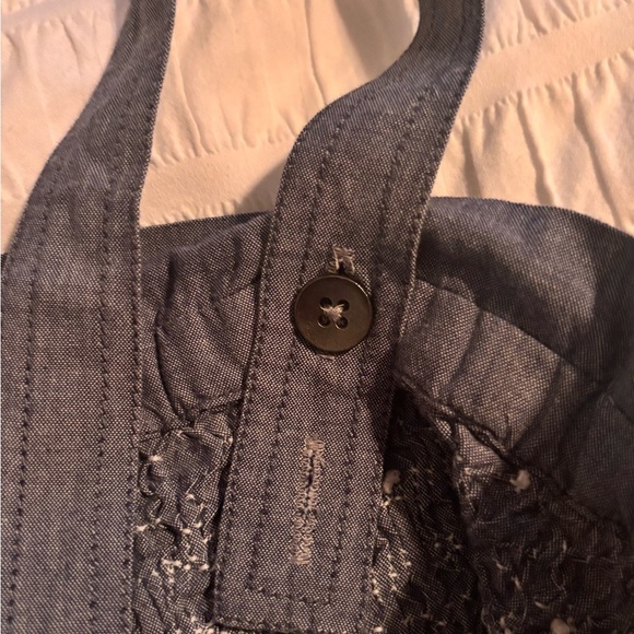 Current/Elliott Blue Sleeveless Top with Embroidery Detail - Picture 3 of 7
